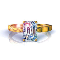 Anello di fidanzamento con diamante in oro giallo 0.40 carati Smeraldo Capucine