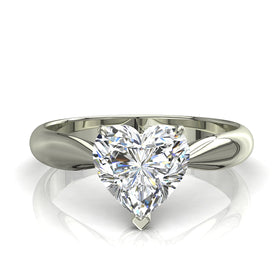 Bague de fiançailles diamant coeur 0.90 carat Elodie