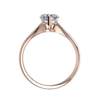 Anello di fidanzamento Elodie in oro rosa 1.20 carati con diamante a cuore