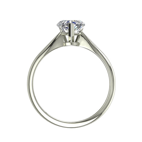 Anello di fidanzamento Elodie in oro bianco 1.50 carati con diamante a cuore
