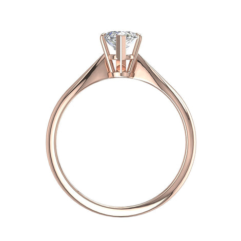 Anello diamante marquise Elodie in oro rosa 0.40 carati