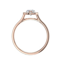 Diamante solitario marquise Capri in oro rosa 0.50 carati