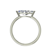 Bellissimo anello marquise in oro bianco 0.80 carati con diamanti