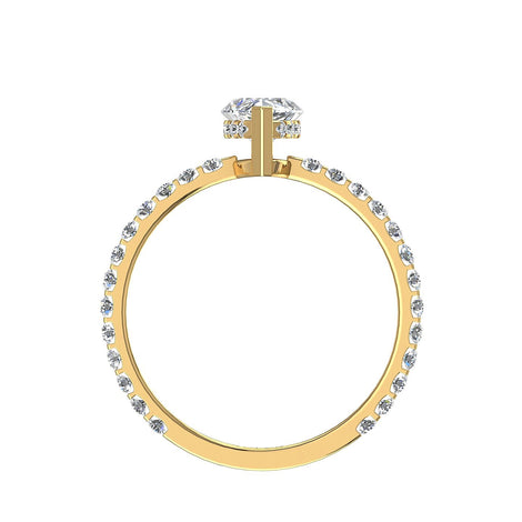 Anello di fidanzamento con diamante marquise di San Valentino da 1.10 carati in oro giallo 18 carati