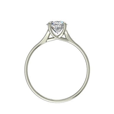 Bague diamant ovale 0.30 carat Cindy I / SI / Or Blanc 18 carats