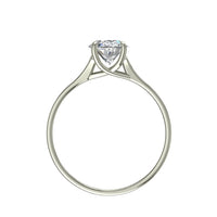 Solitaire diamant ovale 0.90 carat or blanc Cindy