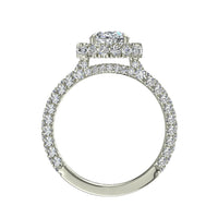 Anello di fidanzamento con diamante ovale in oro bianco 2.50 carati Viviane