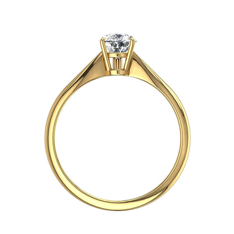 Diamante solitario a goccia Elodie in oro giallo 0.50 carati