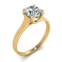 Anello di fidanzamento Cindy in oro giallo 0.20 carati con diamante tondo
