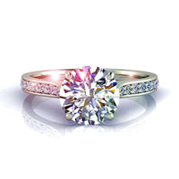Anello di fidanzamento Ganna in oro bianco 0.60 carati con diamante tondo