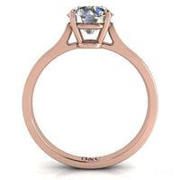 Capucine anello di fidanzamento con diamante tondo da 0.70 carati in oro rosa