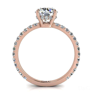 Anello di fidanzamento con diamante rotondo da 0.70 carati di San Valentino