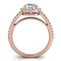 Anello di fidanzamento Genova con diamante tondo in oro rosa 1.10 carati