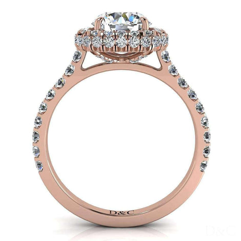 Anello di fidanzamento Margueritta in oro rosa 1.30 carati con diamante tondo