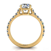 Anello di fidanzamento Rebecca in oro giallo 1.50 carati con diamante tondo