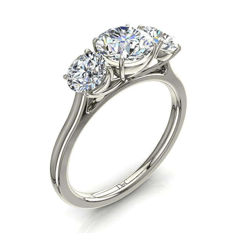 Anello di fidanzamento Alizia in oro bianco 1.60 carati con diamante tondo