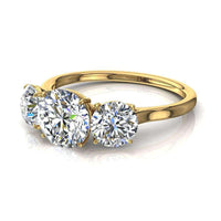 Anello di fidanzamento Alizia in oro giallo 1.60 carati con diamante tondo