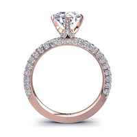 Anello con diamante tondo Lara in oro rosa 1.60 carati