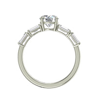 Anello di fidanzamento Dora in oro bianco 1.70 carati con diamante tondo