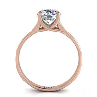 Solitaire diamant rond 1.70 carat or rose Cindy