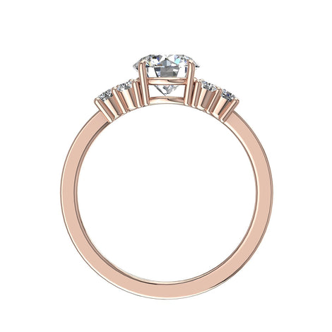 Anello di fidanzamento Hanna con diamante tondo da 1.76 carati in oro rosa