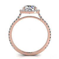 Anello di fidanzamento Camogli in oro rosa 2.00 carati con diamante tondo