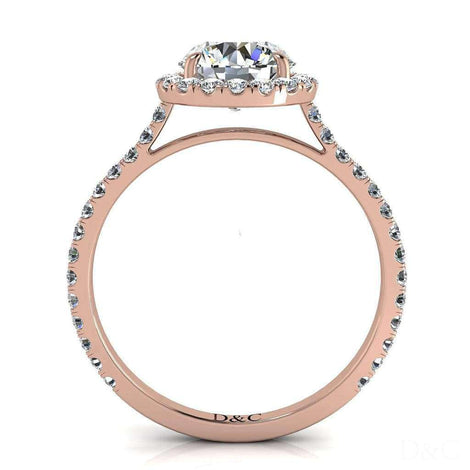 Anello di fidanzamento Camogli in oro rosa 2.00 carati con diamante tondo