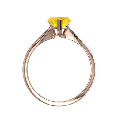 Anello di fidanzamento Elodie con zaffiro giallo a cuore da 0.30 carati