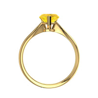 Anello di fidanzamento cuore zaffiro giallo 0.50 carati oro giallo Elodie