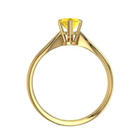 Anello di fidanzamento marquise zaffiro giallo Elodie in oro giallo 2.00 carati