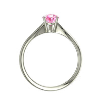 Anello di fidanzamento rosa zaffiro pera 0.50 carati oro bianco Elodie