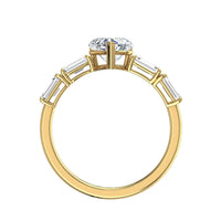 Anello di fidanzamento Dora in oro giallo 1.60 carati con diamante a cuore