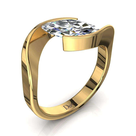 Sylvia Anello di fidanzamento con diamante marquise in oro giallo 0.30 carati