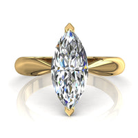 Anello Elodie con diamante marquise da 0.70 carati in oro giallo 18 carati