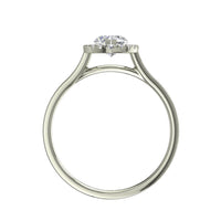 Anello di fidanzamento Capri in oro bianco 0.70 carati con diamante marquise