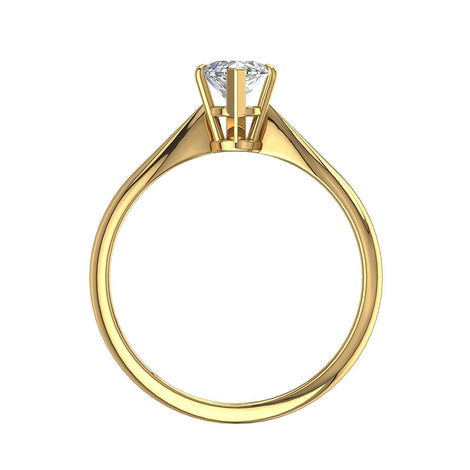 Anello di fidanzamento con diamante marquise Elodie in oro giallo 0.90 carati
