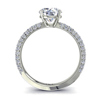 Solitaire diamant rond 0.70 carat or blanc Paola