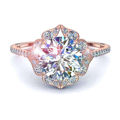 Diamante solitario tondo 0.80 carati Arina I / SI / Oro rosa 18 carati