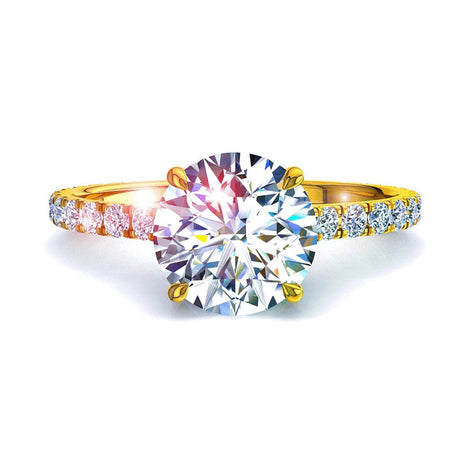 Anello di fidanzamento Jenny in oro giallo 0.90 carati con diamante tondo