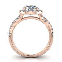 Anello di fidanzamento Ameglia con diamante tondo da 1.00 carati in oro rosa