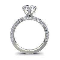 Anello di fidanzamento con diamante tondo 1.20 carati in oro bianco Lara