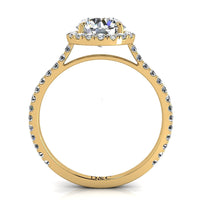 Anello di fidanzamento con diamante tondo Camogli in oro giallo 1.40 carati