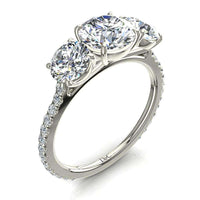 Anello di fidanzamento Azaria in oro bianco 1.50 carati con diamante tondo