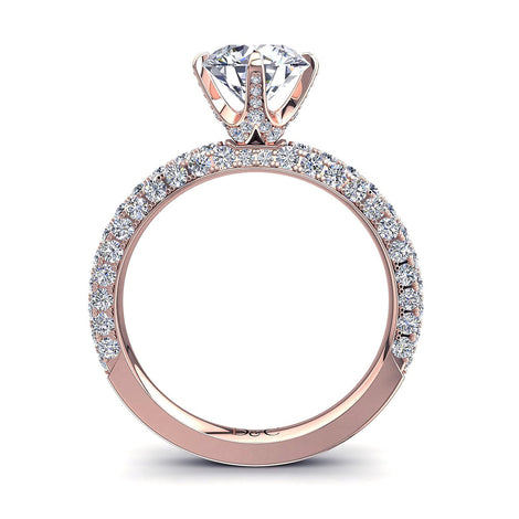 Anello di fidanzamento Lara con diamante tondo da 1.50 carati in oro rosa
