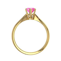 Anello con zaffiro rosa marquise Elodie in oro giallo 2.00 carati