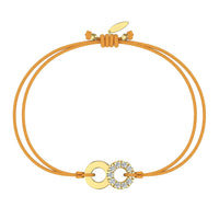 Bracelet cordon Lune en Or avec diamant Bracelet Lune en or avec diamant DCGEMMES Or Jaune 18 carats Jaune safran 