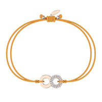 Bracelet cordon Lune en Or avec diamant Bracelet Lune en or avec diamant DCGEMMES Or Rose 18 carats Jaune safran 