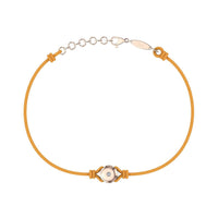 Bracelet cordon Solitaire en Or avec diamant Bracelet Solitaire en or avec diamant DCGEMMES Or Rose 18 carats Jaune safran 
