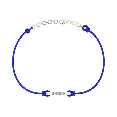 Bracelet cordon Barrette en argent avec diamant Bracelet Barrette en argent avec diamant DCGEMMES Bleu électrique Pochette 