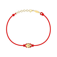 Bracelet cordon Solitaire en Or avec diamant Bracelet Solitaire en or avec diamant DCGEMMES Or Jaune 18 carats Rouge 